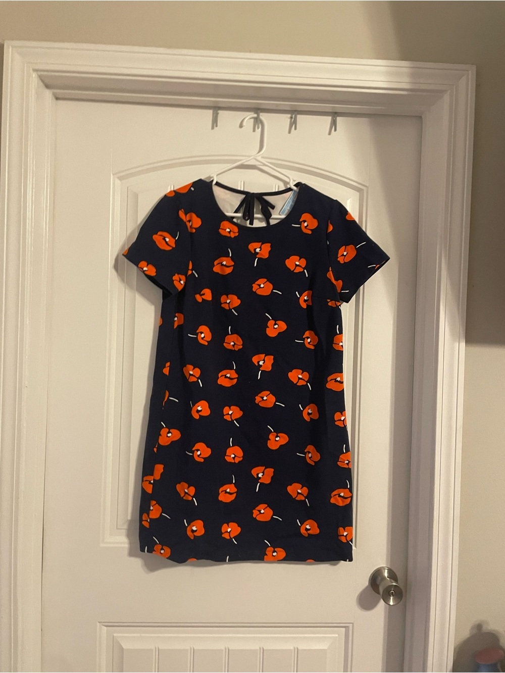 Draper James Navy Dress with Orange Floral Print